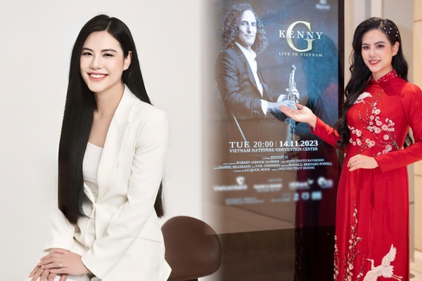 Nữ MC xinh đẹp, tài năng phỏng vấn độc quyền huyền thoại Kenny G tại Hà Nội