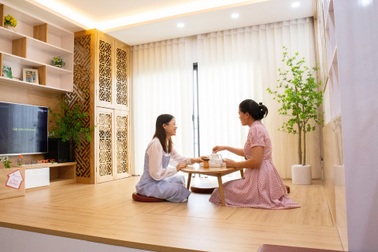 Căn hộ chung cư phong cách Nhật Bản độc đáo với phòng khách "5 trong 1"
