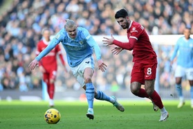 Haaland ghi bàn, Man City tuột chiến thắng trước Liverpool