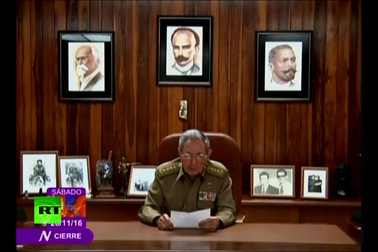Chủ tịch Cuba Raul Castro thông báo về sự ra đi của lãnh tụ Fidel Castro