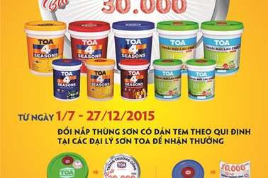 Sơn TOA thông báo chương trình khuyến mãi