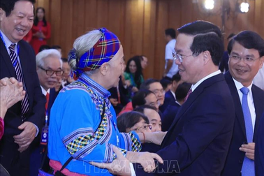 Chủ tịch nước Võ Văn Thưởng dự lễ kỷ niệm 65 năm Bác Hồ thăm Lào Cai