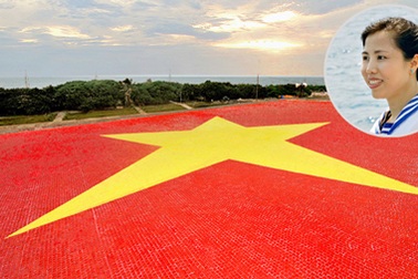 Chuyện chưa kể về lá cờ khổng lồ nơi đảo Trường Sa 