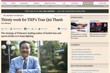 Financial Times thực hiện phóng sự đặc biệt về cuộc đời "vua trà Việt Nam"