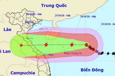 Bão số 8 tiếp tục tăng cường độ, hướng vào Bắc Trung Bộ
