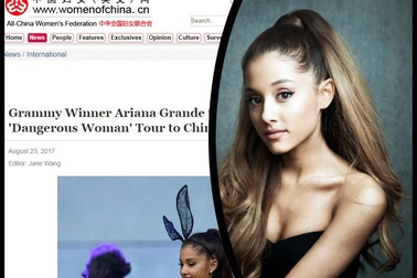 Báo Trung Quốc đưa tin Ariana Grande sẽ tới biểu diễn