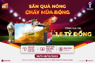 Khởi tranh World Cup 2022, MyTV tung ưu đãi "Săn quà nóng - Cháy mùa bóng"