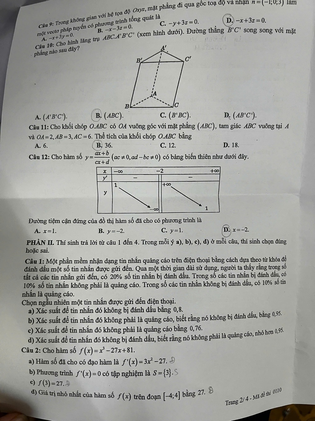 Đề toán thi tốt nghiệp THPT năm 2025 ra hướng mới - 15 Đề toán thi tốt nghiệp THPT năm 2025 ra hướng mới - 15