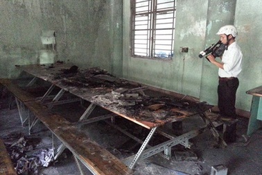 Cháy lớn tại trường cao đẳng nghề Đà Nẵng