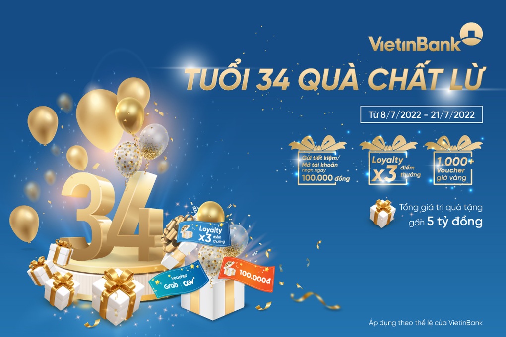 VietinBank dành gần 5 tỷ đồng ưu đãi mừng sinh nhật - 1 VietinBank dành gần 5 tỷ đồng ưu đãi mừng sinh nhật - 1