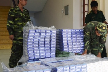 Bộ đội biên phòng An Giang liên tiếp bắt 4 vụ vận chuyển thuốc lá lậu