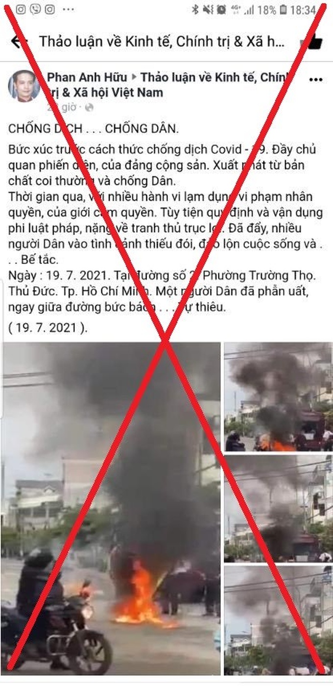 Thông tin về việc người dân bức xúc tự thiêu tại phường Trường Thọ, TP.HCM - Ảnh 1.