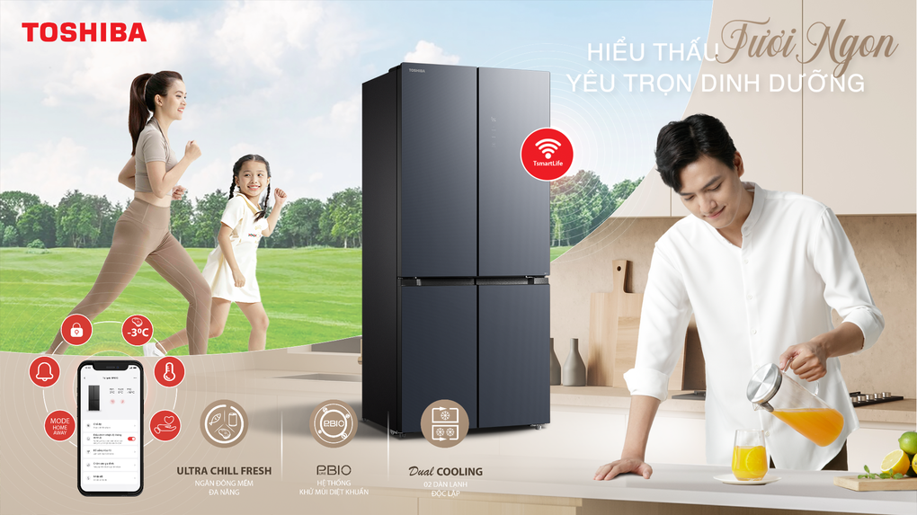 Tủ lạnh Toshiba GR-RF670WI: Master fresh thông minh chăm sóc dinh dưỡng cho gia đình - 6 Tủ lạnh Toshiba GR-RF670WI: Master fresh thông minh chăm sóc dinh dưỡng cho gia đình - 6