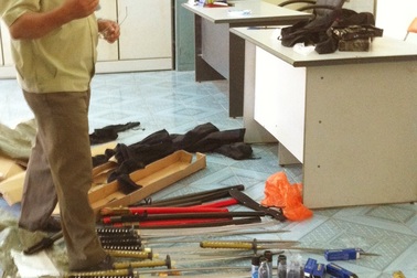 Bắt xe vận chuyển nhiều loại vũ khí “nóng”