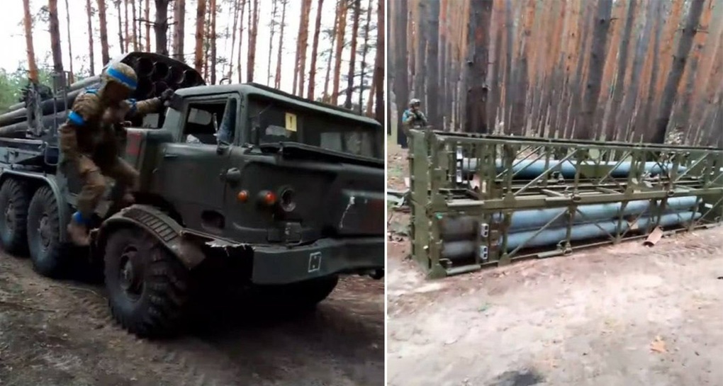 Ukraine thu giữ tổ hợp pháo phản lực Cuồng phong còn nguyên vẹn của Nga - 1 Ukraine thu giữ tổ hợp pháo phản lực Cuồng phong còn nguyên vẹn của Nga - 1
