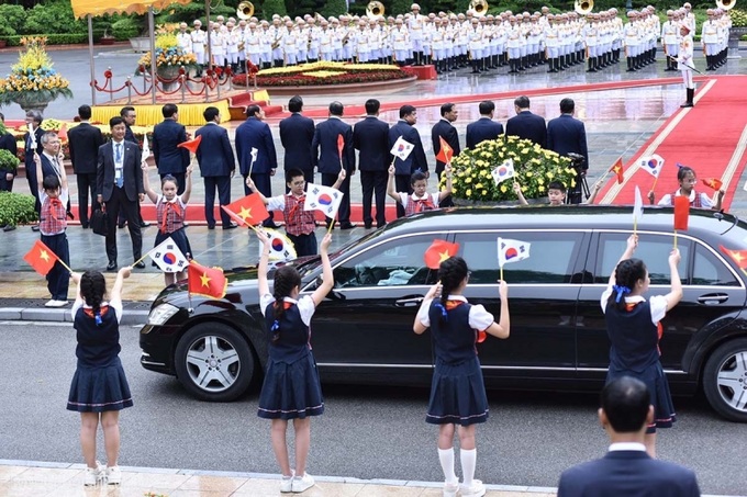 Lễ đón Tổng thống Hàn Quốc Yoon Suk Yeol và Phu nhân Kim Keon Hee với các nghi lễ trọng thể nhất dành cho nguyên thủ quốc gia.