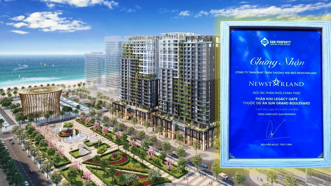 Newstarland được Sun Property chọn mặt gửi vàng tại Sun Grand Boulevard - Legacy Gate - 1 Newstarland được Sun Property chọn mặt gửi vàng tại Sun Grand Boulevard - Legacy Gate - 1