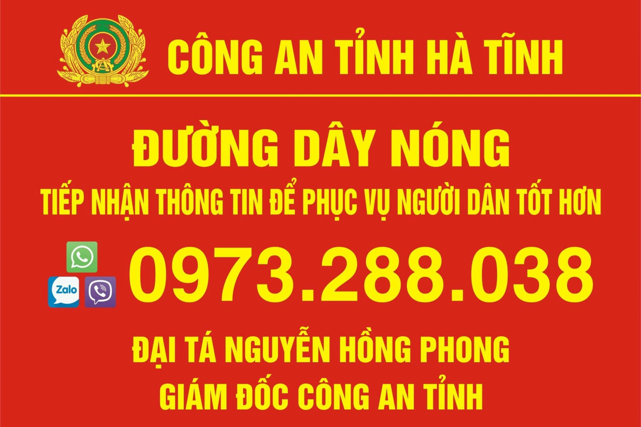 Giám đốc Công an Hà Tĩnh công khai số điện thoại cá nhân - 2