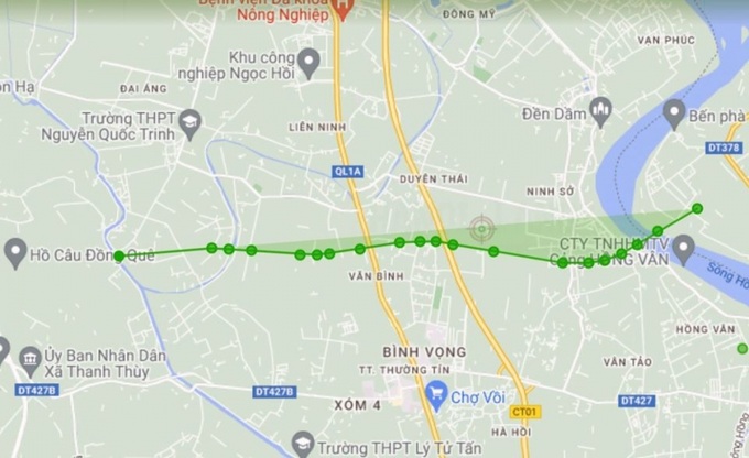 Sơ đồ Dự án tuyến đường Vành đai 4 sẽ mở theo quy hoạch qua địa bàn huyện Thường Tín