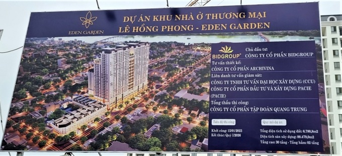 Thông tin về Dự án nhà ở thương mại Lê Hồng Phong – Eden Garden