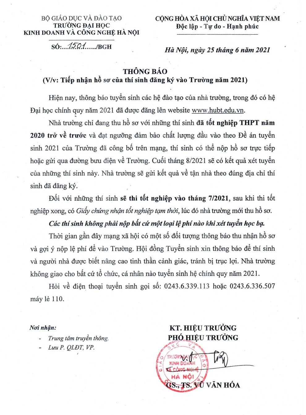 Lừa đảo nhận hồ sơ, lệ phí để trúng tuyển, trường đại học nói gì? - 1 Lừa đảo nhận hồ sơ, lệ phí để trúng tuyển, trường đại học nói gì? - 1