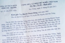 Án tuyên 7 năm chưa được thi hành: Dân không đồng tình trả lời khiếu nại của TAND tỉnh Sóc Trăng!