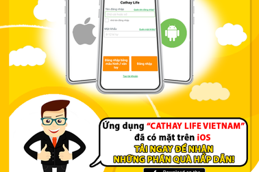 Cathay Life Việt Nam - Chương trình ưu đãi ra mắt ứng dụng Cổng thông tin khách hàng trên hệ điều hành iOS