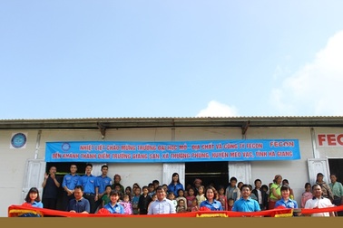 Khánh thành phòng học mới điểm trường mầm non, cấp I Giàng Sán