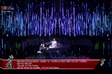 Milana và Vũ Cát Tường song ca.