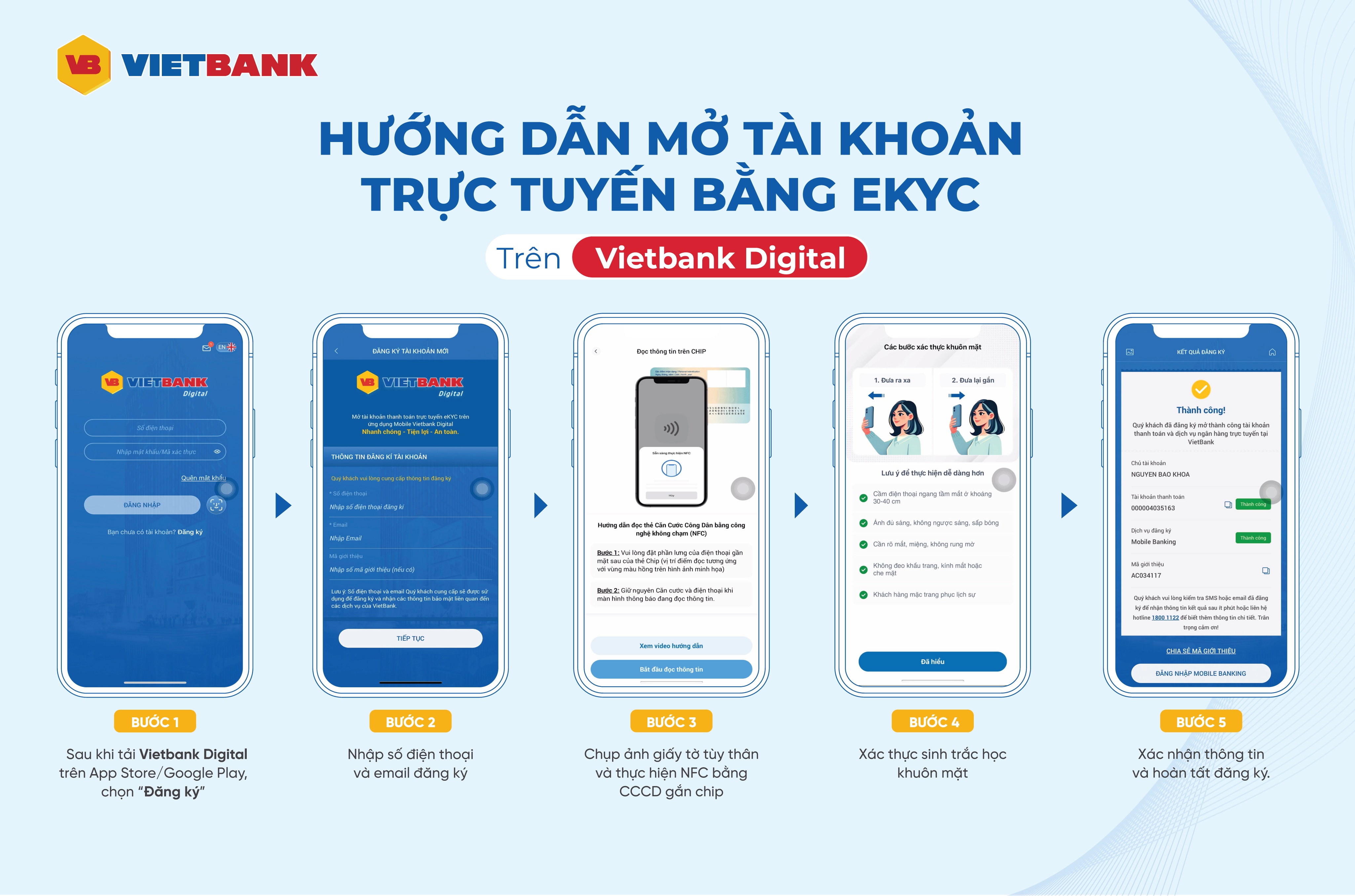 eKYC Vietbank Digital: Mở tài khoản chỉ vài phút, nhận ưu đãi 300.000 đồng - 3 eKYC Vietbank Digital: Mở tài khoản chỉ vài phút, nhận ưu đãi 300.000 đồng - 3