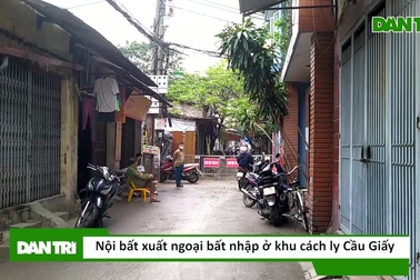 "Nội bất xuất ngoại bất nhập" ở khu cách ly Cầu Giấy do ca nhiễm Covid-19
