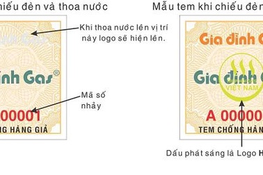Gia đình Gas thay đổi tem chống hàng giả công nghệ mới