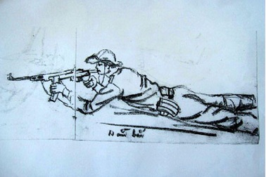 Tìm thấy 38 bức phác thảo xúc động về bộ đội cụ Hồ