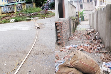 Đường vào khu biệt thự tiền tỉ như… đường làng