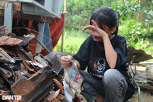 "Nhà cháy rụi rồi, cháu chắc cũng phải nghỉ học thôi cô chú ơi!"