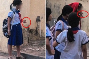 Nữ học sinh tiểu học hút thuốc trong trường: Nhiều lần bị phụ huynh bắt gặp