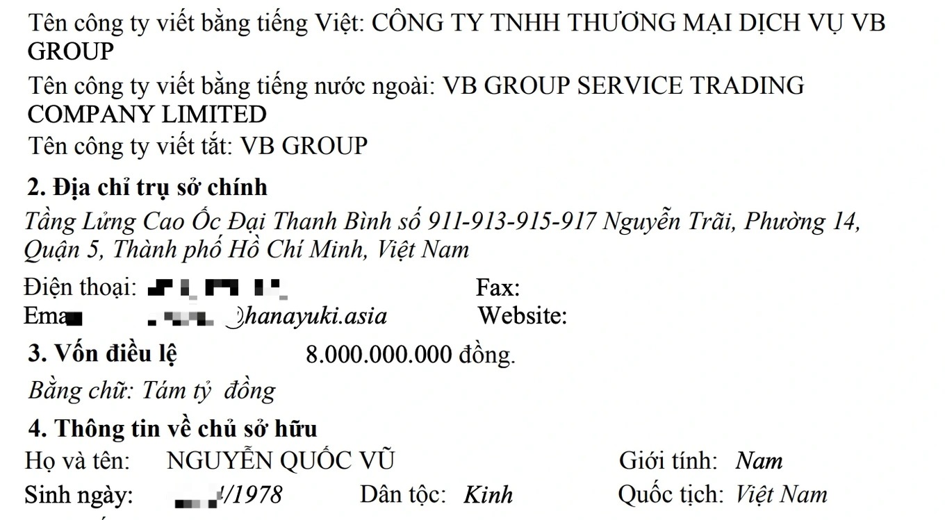 Hồ sơ công ty của chồng Đoàn Di Băng phân phối dầu gội đầu bị thu hồi - 1