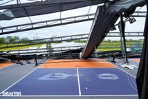 Nhiều sân Pickleball hư hỏng, đổ sập do bão Kajiki