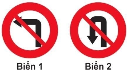 Biển nào cấm xe rẽ trái?