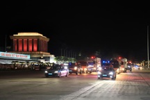 Thực hành cơ động xe pháo về Quảng trường Ba Đình