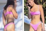 Bella Hadid gợi cảm với bikini hồng