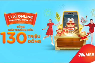 Cơ hội trúng vàng 9999 khi lì xì online trên ứng dụng MSB mBank