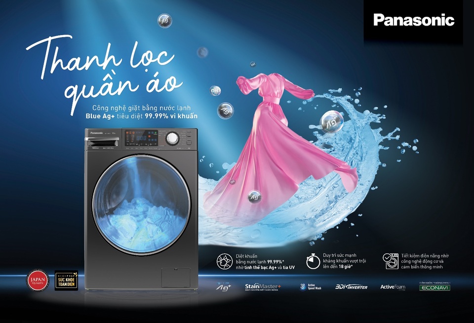 Khám phá tuyệt chiêu thanh lọc quần áo trên máy giặt Panasonic thế hệ mới - 2 Khám phá tuyệt chiêu thanh lọc quần áo trên máy giặt Panasonic thế hệ mới - 2