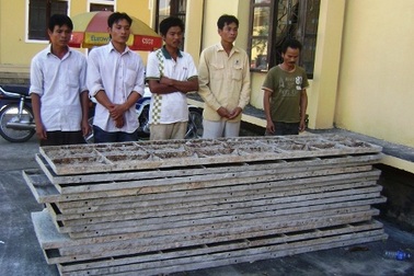 Bắt nhóm đối tượng trộm VLXD công trình thủy lợi