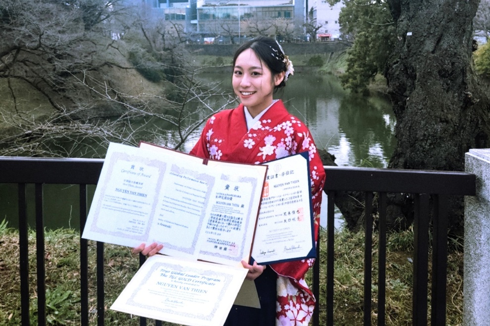 Nữ sinh Việt tốt nghiệp thủ khoa với điểm tuyệt đối tại Nhật Bản - 1