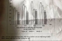 Thú vị biểu đồ hình cột xuất hiện trong đề thi Văn