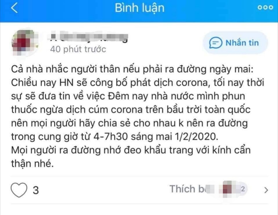 Xử phạt 4 người tung tin sai sự thật về dịch corona - 3 Xử phạt 4 người tung tin sai sự thật về dịch corona - 3
