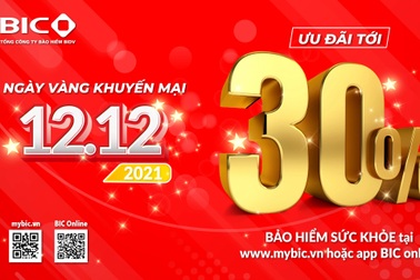 Ngày vàng 12/12: BIC giảm tới 30% phí bảo hiểm sức khỏe trực tuyến