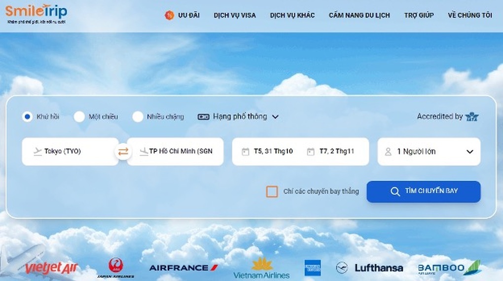 Trải nghiệm đặt vé máy bay dễ dàng và nhanh chóng với SmileTrip - 1 Trải nghiệm đặt vé máy bay dễ dàng và nhanh chóng với SmileTrip - 1