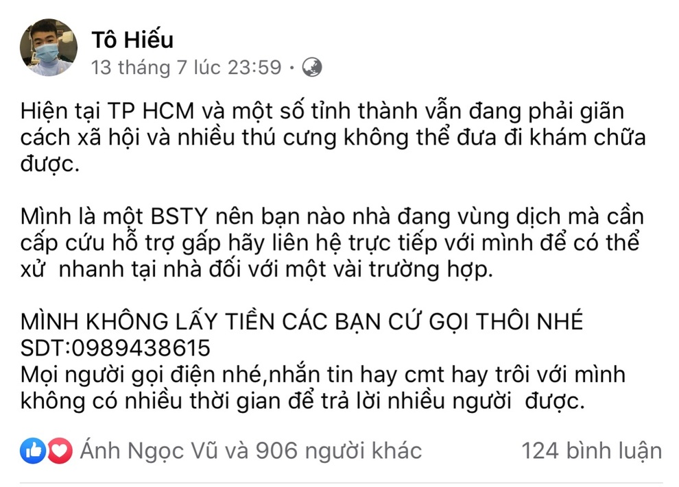 Chàng trai lập tổng đài cứu chữa thú cưng mùa giãn cách xã hội - 3 Chàng trai lập tổng đài cứu chữa thú cưng mùa giãn cách xã hội - 3